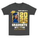 Proud Mom of a 2025 Graduate Shirt, Custom Photo Graduation Shirt for Women, Personalized Senior Class Gift, Matching Family Graduation Tee, Trendy T-Shirts