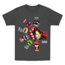 Superhero Dad Fist Bump Shirt, Custom Father's Day Gift from Kids, Personalized Marvel Hero Dad Tee, Matching Family Avengers Shirt, Dad and Kids Superpower Shirt, Trendy T-Shirts