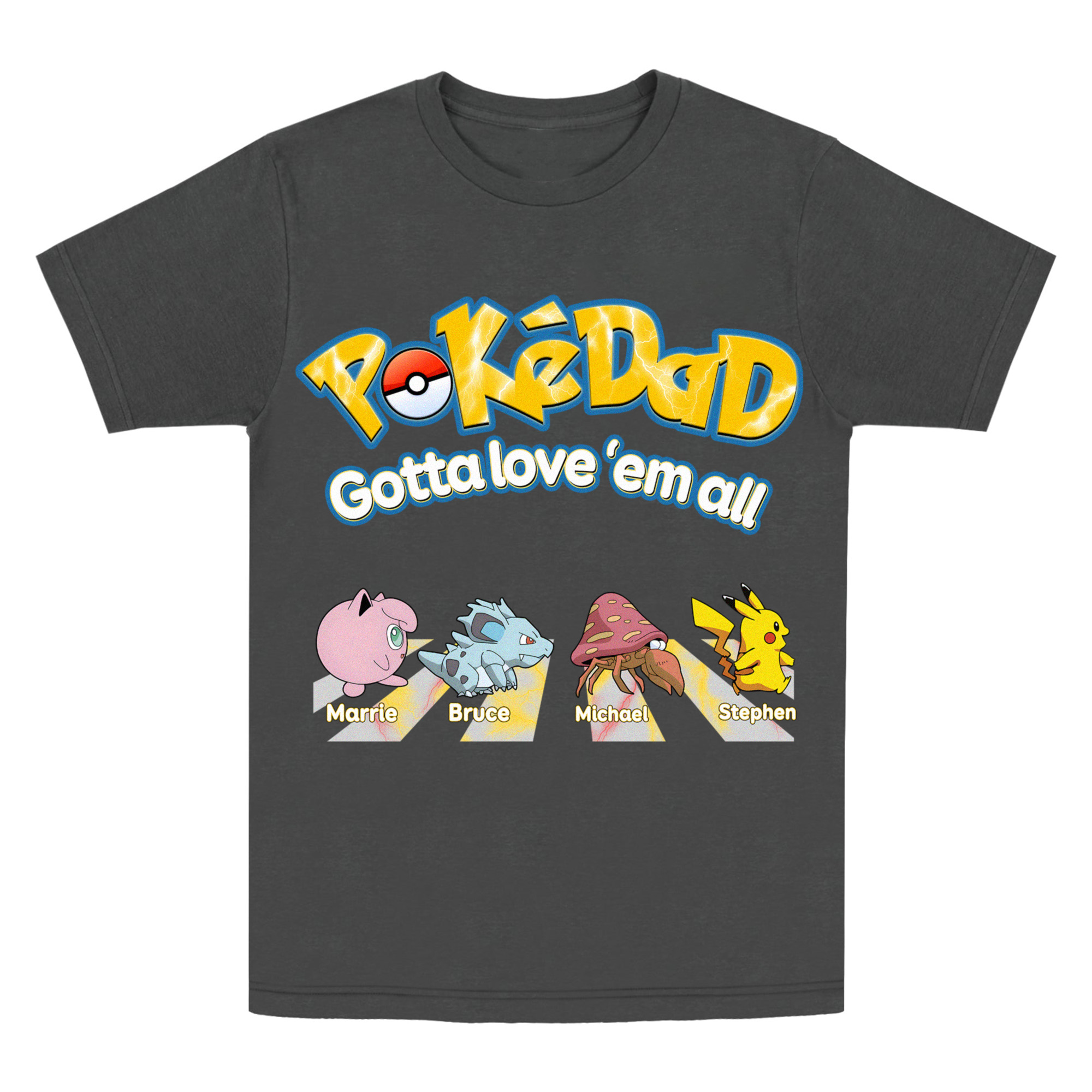 Personalized PokeDad T-Shirt, Men’s PokeDad T-Shirt, Gift for Grandpa, Best Dad Ever, PokeDad T-Shirt, Funny Dad Shirt, Father Day Gift
