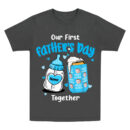 Our First Father's Day Together Shirt, Custom Baby Bottle and Beer Can Tee with Name and Photo, Personalized Gift for New Dads, Cute First Father’s Day T-Shirt, Trendy T-Shirts