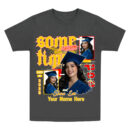 Custom Graffiti Graduation Shirt, Class of 2025 Senior Girl Tee, Trendy Hip-Hop Style Graduation Shirt, Personalized Grad Gift With Photo And Name