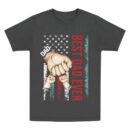 Best Dad Ever Fist Bump Shirt, Custom Father’s Day Gift from Kids, Patriotic American Flag Dad Shirt, Personalized Daddy and Children Matching Shirt