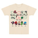 Super Dad Est. 2025 Shirt, Custom Father's Day T-Shirt with Kids’ Names and Marvel Characters, Personalized Superhero Dad Gift, Matching Family Tee, Trendy T-Shirts