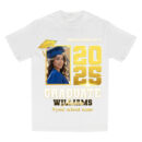 Proud Mom of a 2025 Graduate Shirt, Custom Photo Graduation Shirt for Women, Personalized Senior Class Gift, Matching Family Graduation Tee, Trendy T-Shirts