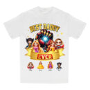 Best Daddy Ever Shirt, Custom Father’s Day Gift from Kids, Superhero and Princess Matching Family Shirt, Personalized Dad Shirt with Children’s Characters, Trendy T-Shirts