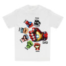 Superhero Dad Fist Bump Shirt, Custom Father's Day Gift from Kids, Personalized Marvel Hero Dad Tee, Matching Family Avengers Shirt, Dad and Kids Superpower Shirt, Trendy T-Shirts