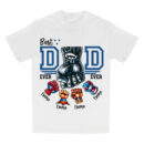 Best Dad Ever Superhero Fist Bump Shirt, Custom Father's Day Gift from Kids, Personalized Hero Dad Shirt with Children’s Names, Marvel DC Mashup Design, Trendy T-Shirts