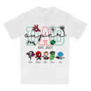Super Dad Est. 2025 Shirt, Custom Father's Day T-Shirt with Kids’ Names and Marvel Characters, Personalized Superhero Dad Gift, Matching Family Tee, Trendy T-Shirts