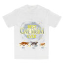 Best Cat Mom Ever Shirt, Custom Galaxy Cat T-Shirt with Pet Names, Personalized Cat Lover Gift for Her, Funny Abbey Road Pet Tee, Trendy T-Shirts