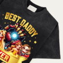 Best Daddy Ever Shirt, Custom Father’s Day Gift from Kids, Superhero and Princess Matching Family Shirt, Personalized Dad Shirt with Children’s Characters, Trendy T-Shirts