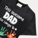 This Awesome Dad Belongs To Shirt, Custom Father's Day Shirt with Kids' Handprints and Names, Personalized Gift for Dad from Children, Matching Family Tee, Comfort Colors, Girl, Top, Oversized Shirt, Shirt for Women, Trendy T-Shirts