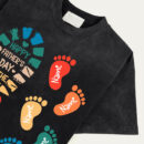 Personalized Dad And Kids Footprints Names Shirt, Dad and Kids Footprints T-Shirt, Dad And Child Shirts, Daddy Shirt, Custom Dad Shirt