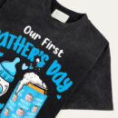 Our First Father's Day Together Shirt, Custom Baby Bottle and Beer Can Tee with Name and Photo, Personalized Gift for New Dads, Cute First Father’s Day T-Shirt, Trendy T-Shirts
