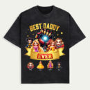 Best Daddy Ever Shirt, Custom Father’s Day Gift from Kids, Superhero and Princess Matching Family Shirt, Personalized Dad Shirt with Children’s Characters, Trendy T-Shirts