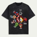 Superhero Dad Fist Bump Shirt, Custom Father's Day Gift from Kids, Personalized Marvel Hero Dad Tee, Matching Family Avengers Shirt, Dad and Kids Superpower Shirt, Trendy T-Shirts