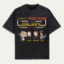 Best Pop-Pop in the Galaxy Shirt, Custom Star Wars Grandpa T-Shirt with Grandkids' Faces, Personalized Father's Day Gift for Grandpa, Jedi Family Matching Tee, Trendy T-Shirts