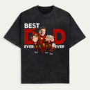 Best Dad Ever Superhero Shirt, Custom Father's Day T-Shirt with Dad and Kids Faces, Personalized Captain Dad Gift from Children, Matching Family Hero Tee, Comfort Colors, Girl, Top, Oversized Shirt, Shirt for Women, Trendy T-Shirts
