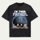 I’m Their Father Shirt, Custom Star Wars Dad T-Shirt with Kids’ Faces, Funny Darth Vader Parody Gift for Father’s Day, Personalized Galaxy Dad Tee, Trendy T-Shirts