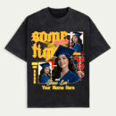 Custom Graffiti Graduation Shirt, Class of 2025 Senior Girl Tee, Trendy Hip-Hop Style Graduation Shirt, Personalized Grad Gift With Photo And Name