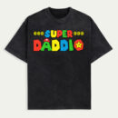 Personalized Super Daddio T-Shirt, Best Dad Ever Tee, Custom Super Cartoon Character Shirt, Funny Dad Gift, Gamer Dad T-Shirt, Gift For Dad