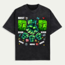 Personalized Best Dad Ever T-Shirt, Dad and Children Fist Bump Gamer Tee, Custom Father's Day Shirt, Dad Gamer Gift, Pixel Dad first bump Shirt