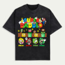 Super Daddio Custom Father's Day Shirt, Personalized Mario Dad Shirt with Kids' Names, Gamer Dad Gift, Matching Family Nintendo Shirt, Trendy T-Shirts