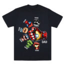 Superhero Dad Fist Bump Shirt, Custom Father's Day Gift from Kids, Personalized Marvel Hero Dad Tee, Matching Family Avengers Shirt, Dad and Kids Superpower Shirt, Trendy T-Shirts