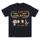 Best Pop-Pop in the Galaxy Shirt, Custom Star Wars Grandpa T-Shirt with Grandkids' Faces, Personalized Father's Day Gift for Grandpa, Jedi Family Matching Tee, Trendy T-Shirts