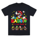 Super Mommio Custom Mother’s Day Shirt, Personalized Mario Mommy T-Shirt with Kids' Names, Funny Gamer Mom Gift, Matching Nintendo Family Tee, Trendy T-Shirts