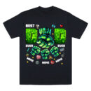 Personalized Best Dad Ever T-Shirt, Dad and Children Fist Bump Gamer Tee, Custom Father's Day Shirt, Dad Gamer Gift, Pixel Dad first bump Shirt