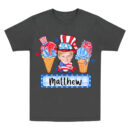 Personalized Boy Girl 4th Of July Kids T-Shirt, Boy Girl America Tee, Patriotic Fireworks Shirt, Red White Blue Shirt, Custom 4th Of July Name Shirt