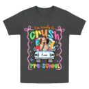 Custom Kids' Name and Image Ready To Crush School Shirt, Back To School T-Shirt, Preppy Girly Checkered Tee, Pre-k 1st/2nd/3rd Grade