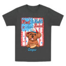 Red White and Feral Dog T-Shirt, Personalized 4th of July Pet Shirt, Cute Patriotic Dog Tee with Name, Funny Independence Day Shirt, Dog Lover 4th of July Gift