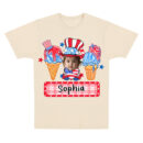 Personalized Boy Girl 4th Of July Kids T-Shirt, Boy Girl America Tee, Patriotic Fireworks Shirt, Red White Blue Shirt, Custom 4th Of July Name Shirt