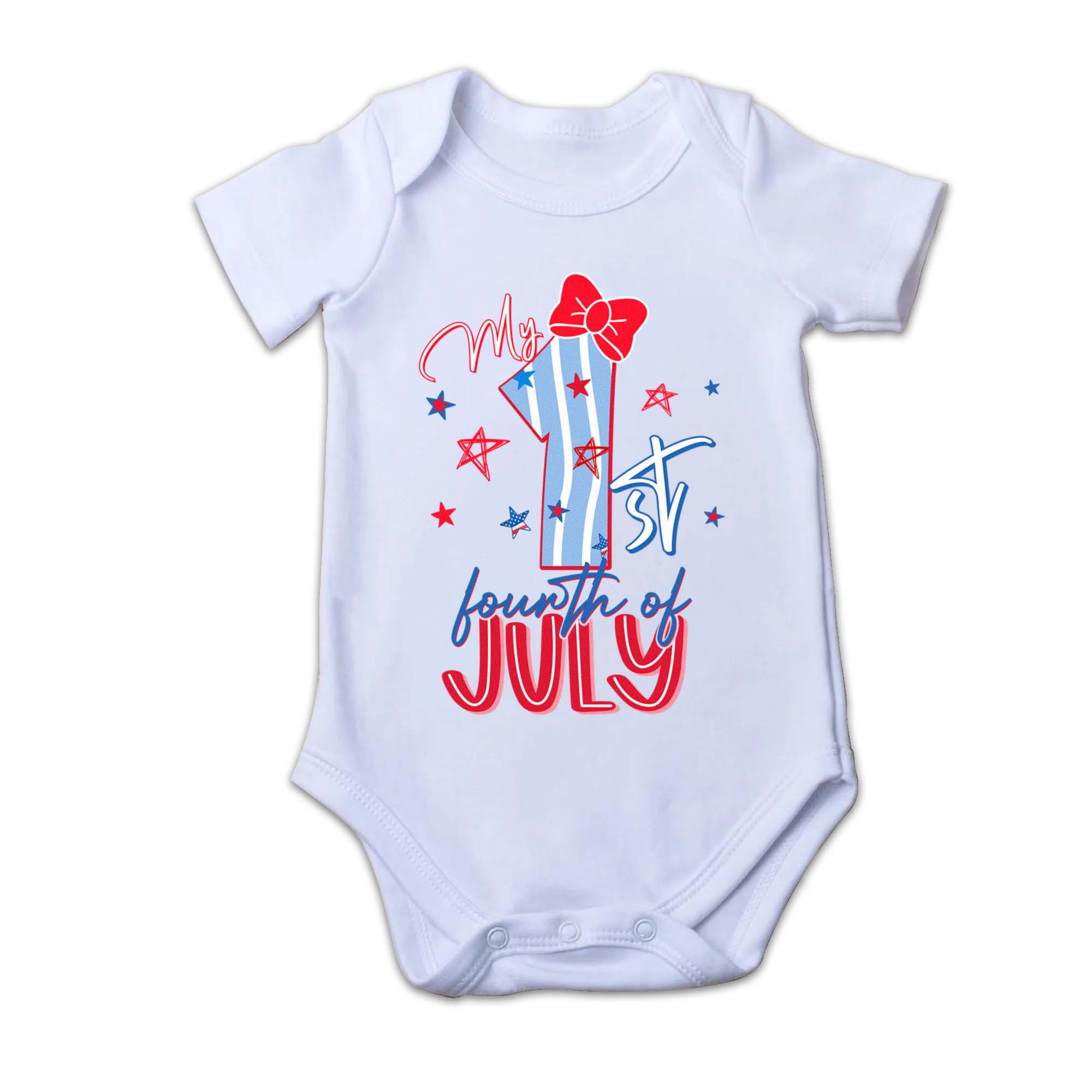 My 1st Fourth of July Baby Onesie, Baby’s First Independence Day Outfit, Cute 4th of July Baby Romper, First 4th of July Gift for Baby Boy or Girl