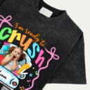 Custom Kids' Name and Image Ready To Crush School Shirt, Back To School T-Shirt, Preppy Girly Checkered Tee, Pre-k 1st/2nd/3rd Grade