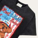 Red White and Feral Dog T-Shirt, Personalized 4th of July Pet Shirt, Cute Patriotic Dog Tee with Name, Funny Independence Day Shirt, Dog Lover 4th of July Gift