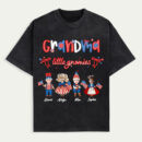 Grandma's Little Gnomies Happy Fourth 4th Of July, Personalized Custom Kids Names T Shirt, Independence Day, Birthday, Loving, Funny Gift for Patriotic Grandma/Nana/Mimi, Mom, Wife, Grandparent