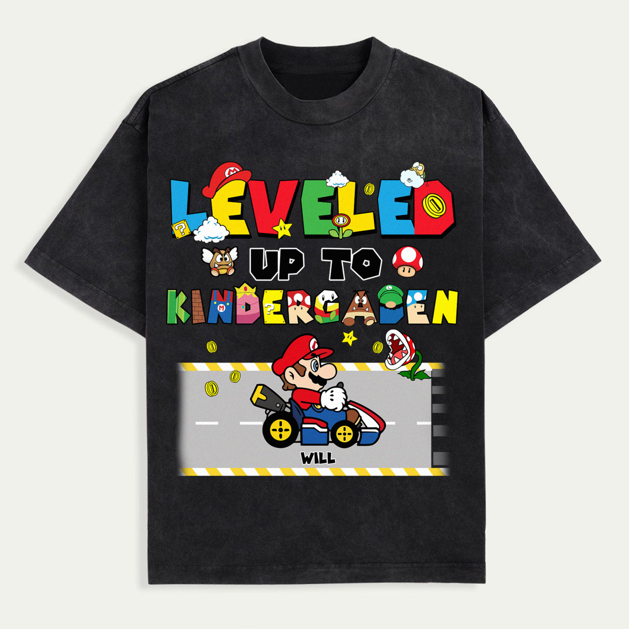 Personalized Super Kiddio Leveled Up Shirt, Custom Grade Toddler Shirt, Back To School Shirt, 1st Day Of School Shirt, Kindergarten Shirt