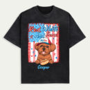 Red White and Feral Dog T-Shirt, Personalized 4th of July Pet Shirt, Cute Patriotic Dog Tee with Name, Funny Independence Day Shirt, Dog Lover 4th of July Gift