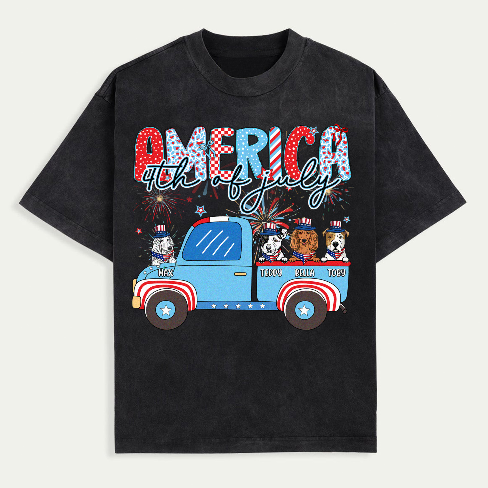 America 4th Of July Dog Personalized Shirt, US Independence Day Gift, Personalized Gift for Dog Lovers, Dog Dad, Dog Mom (Sao chép)