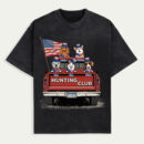 Happy 4th Of July Dog Personalized Shirt, Patriotic Hunting Dog Truck T-Shirt, US Independence Day Gift for Dog Lovers, Dog Dad, Dog Mom