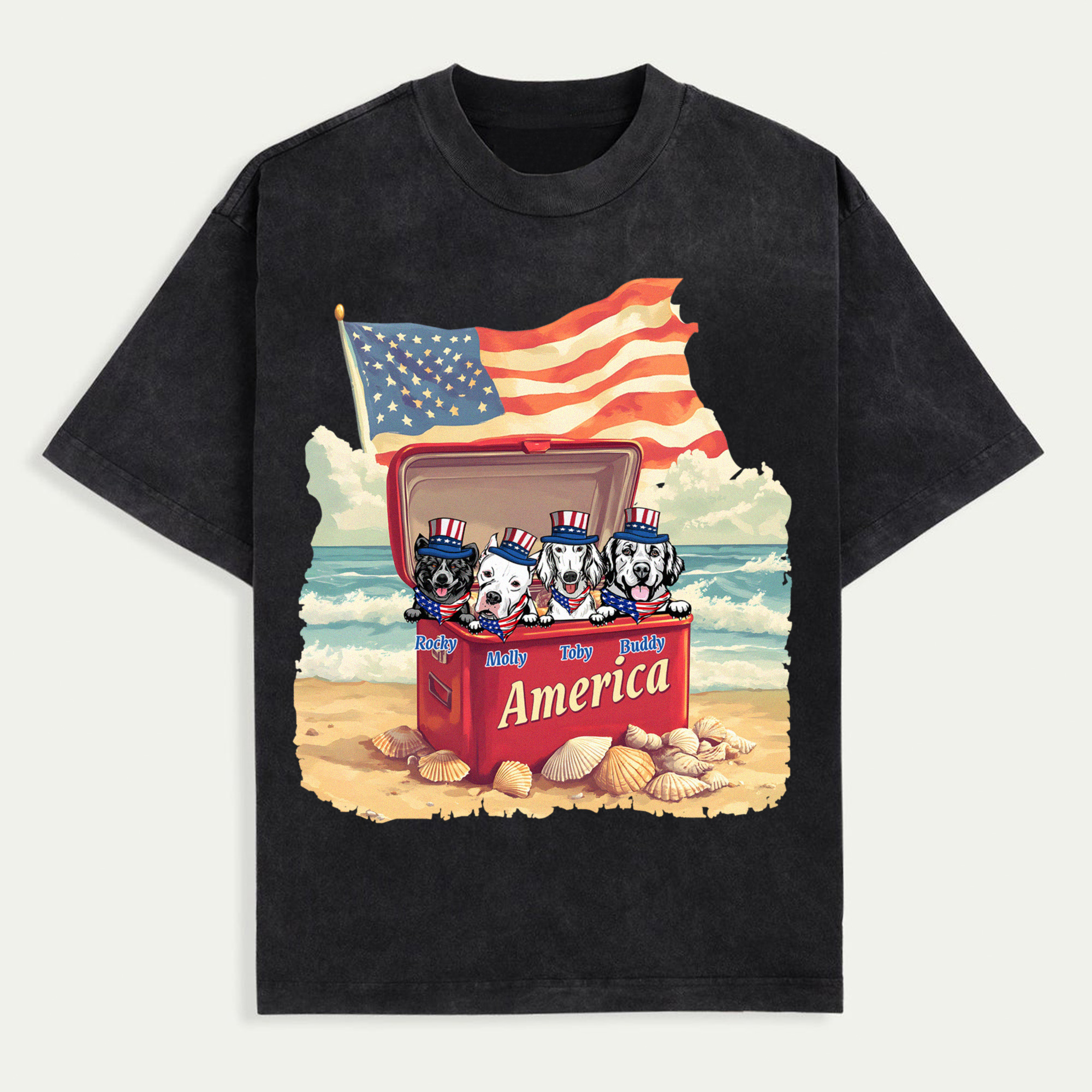 Patriotic Labrador 4th of July Personalize Shirt, Patriotic Dog Tee, American Flag Dog Shirt, USA Dog Lover Gift, Merica Summer T-shirt