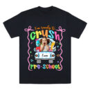 Custom Kids' Name and Image Ready To Crush School Shirt, Back To School T-Shirt, Preppy Girly Checkered Tee, Pre-k 1st/2nd/3rd Grade