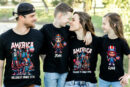 Horror 4th of July Family Matching Shirts, America Killing It Since 1776 T-Shirt, Personalized Patriotic Horror Character Shirt, Independence Day Family Outfit