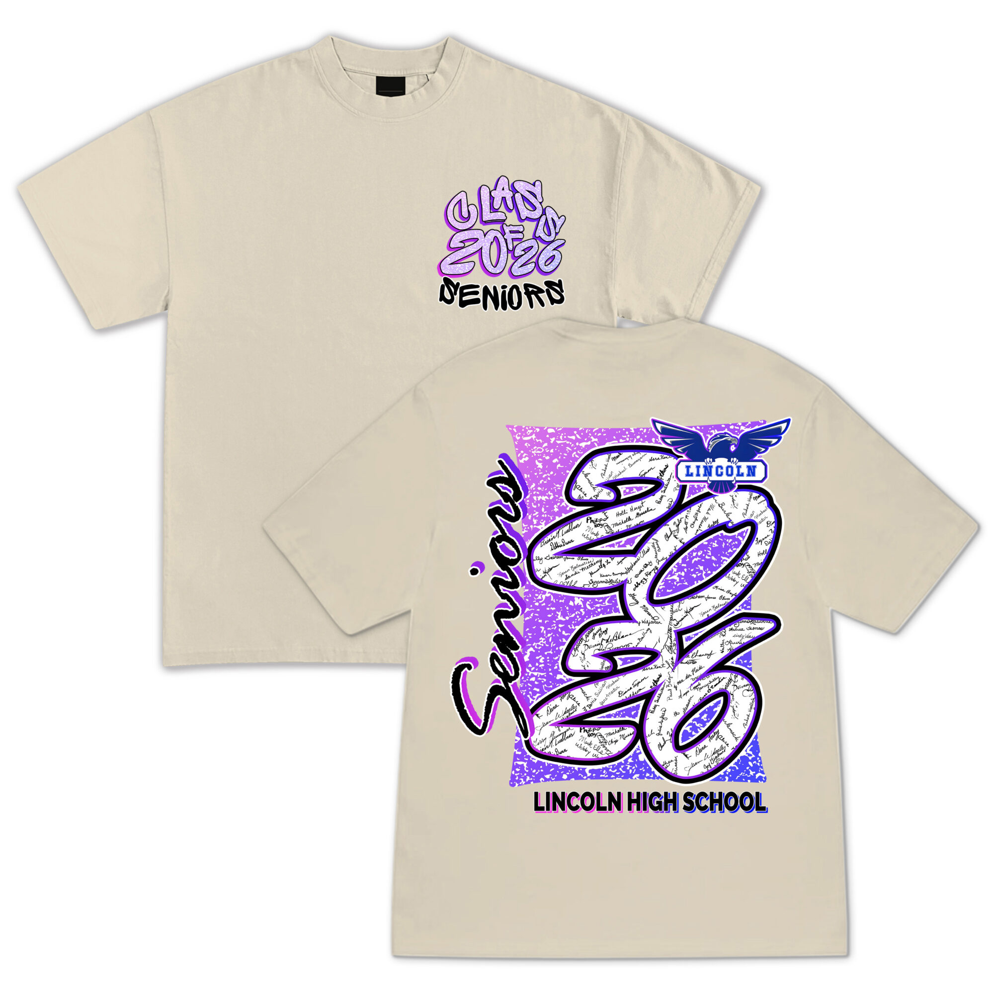 Class of 2026 Senior Custom Shirt, Custom Back Design Shirt for Seniors, High School Shirt, Custom Image Tee - Hình ảnh 4