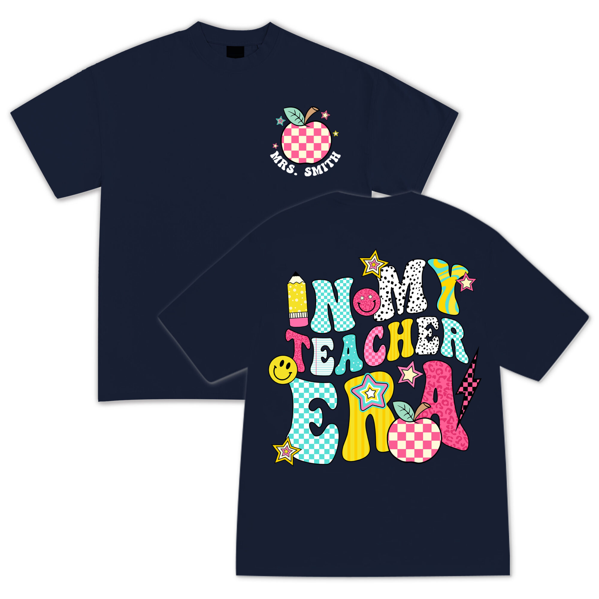 Custom In My Teacher Era T-Shirt, Cool Teacher Era Shirt, Custom Name Teacher Shirt,Teacher Appreciation Tee, Teacher Gift, Best Teacher - Hình ảnh 2