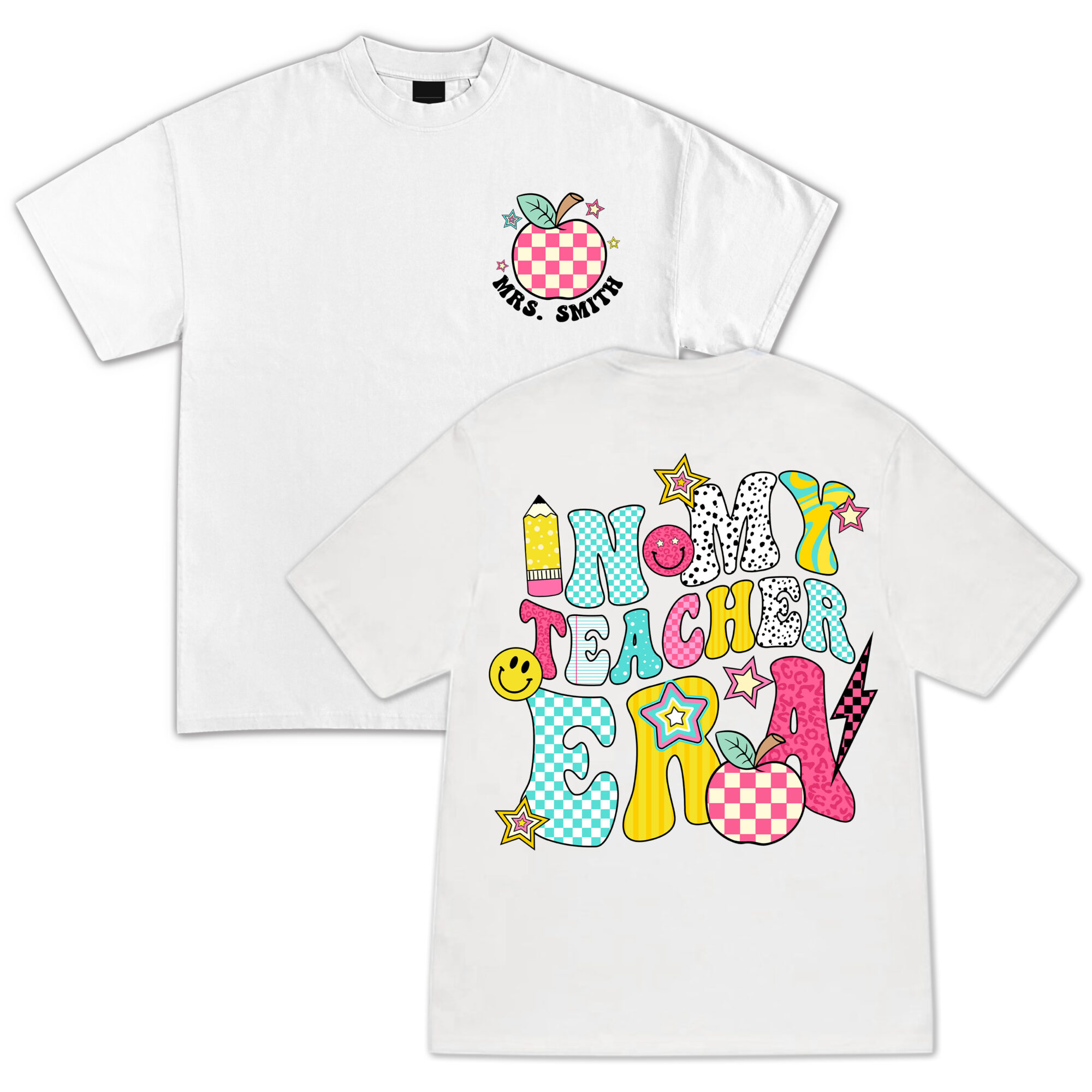 Custom In My Teacher Era T-Shirt, Cool Teacher Era Shirt, Custom Name Teacher Shirt,Teacher Appreciation Tee, Teacher Gift, Best Teacher - Hình ảnh 6